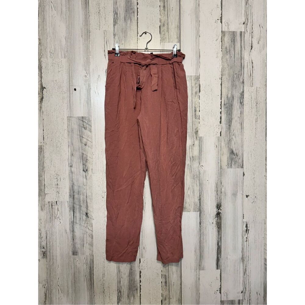 Ambiance Womens comfortable relaxed paper bag pants Size small